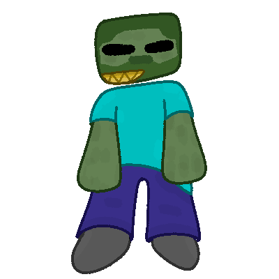 a Minecraft zombie.